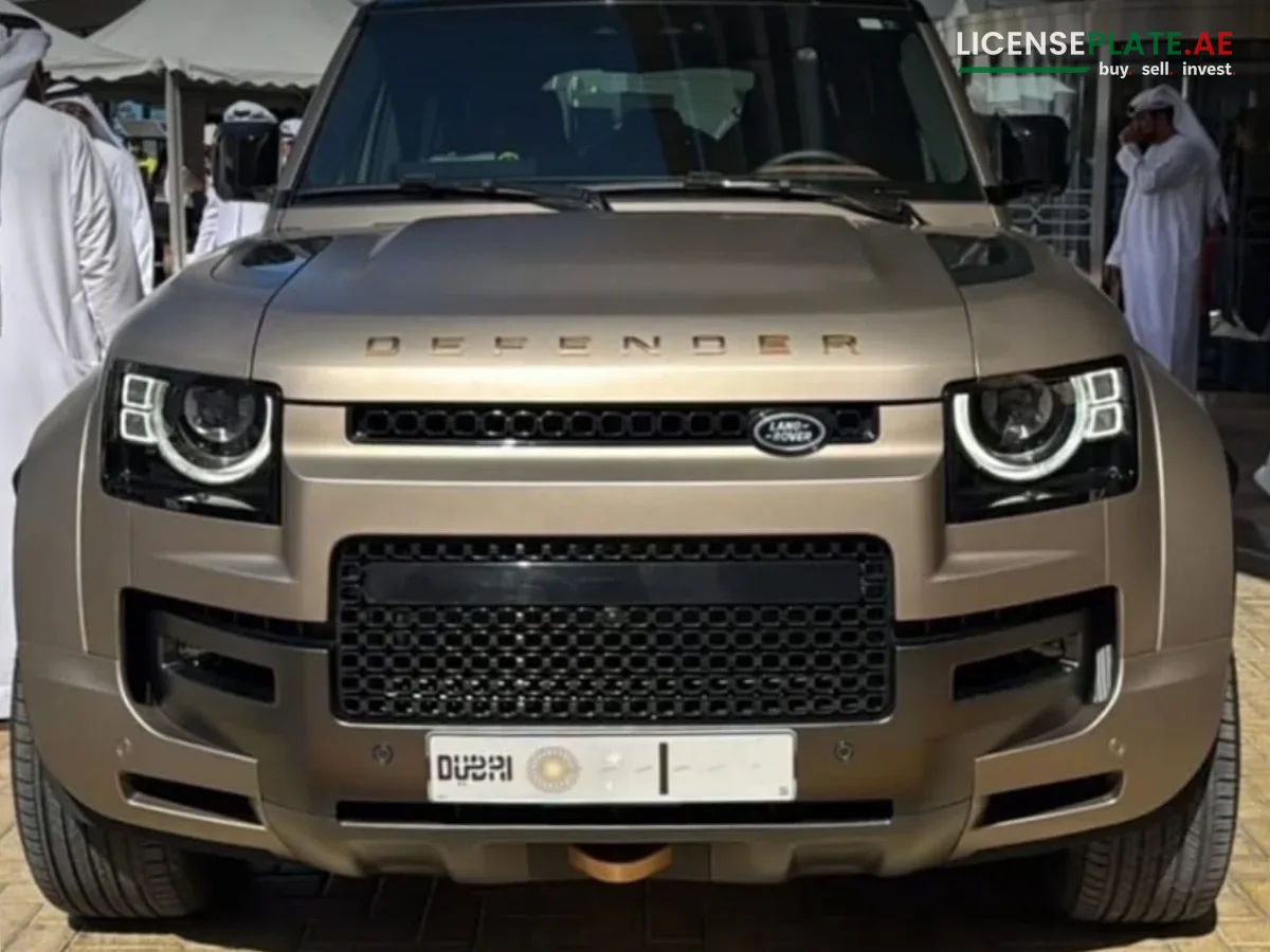 Sheikh Mohammed’s Land Rover Defender Octa with the Dubai 1 number plate
