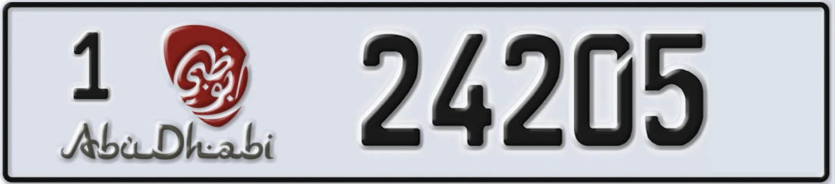 UAE License Plate Abu Dhabi 1 24205