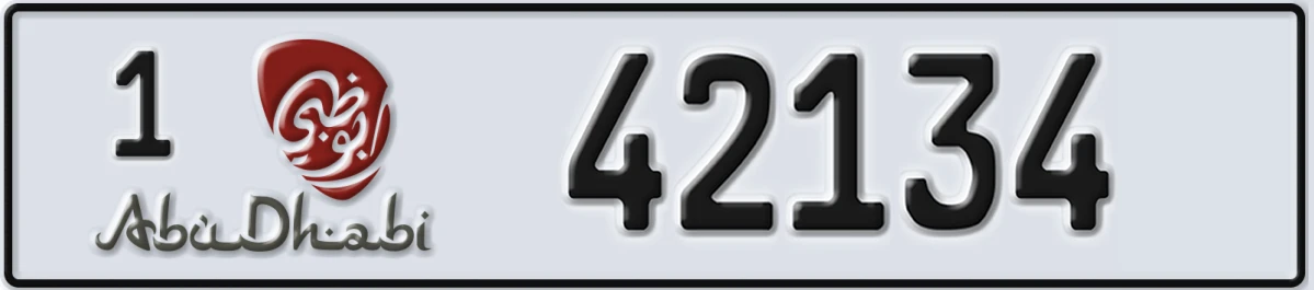 UAE License Plate Abu Dhabi 1 42134