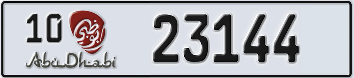 UAE License Plate Abu Dhabi 10 23144