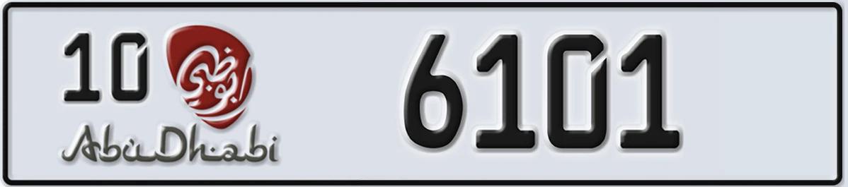 UAE License Plate Abu Dhabi 10 6101
