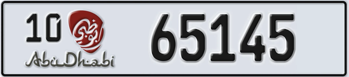 UAE License Plate Abu Dhabi 10 65145