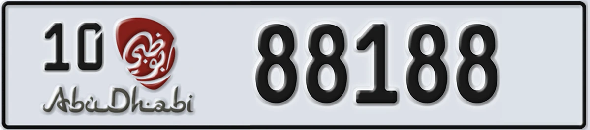 UAE License Plate Abu Dhabi 10 88188