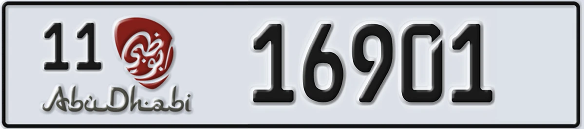 UAE License Plate Abu Dhabi 11 16901