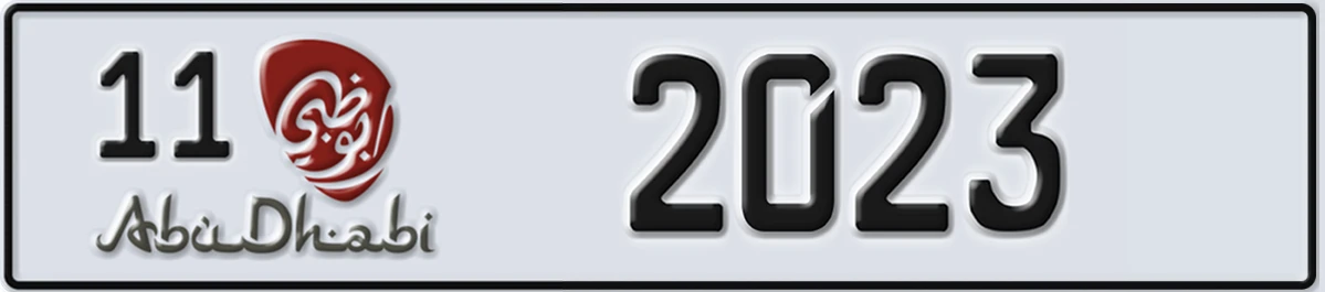 UAE License Plate Abu Dhabi 11 2023
