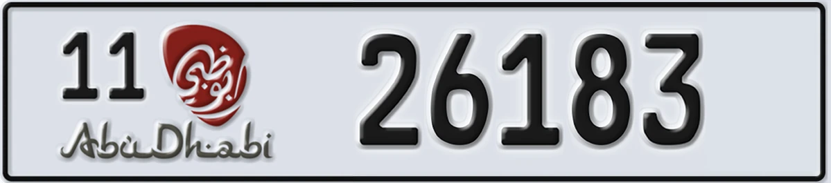 UAE License Plate Abu Dhabi 11 26183