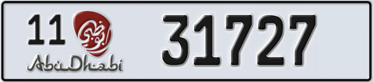UAE License Plate Abu Dhabi 11 31727