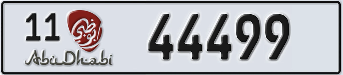 UAE License Plate Abu Dhabi 11 44499