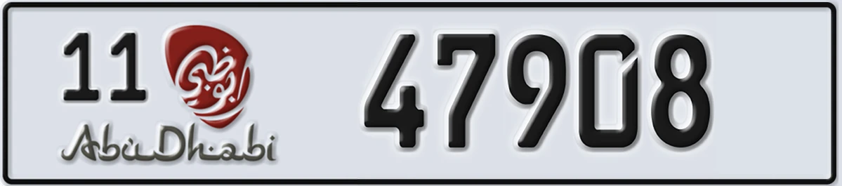 UAE License Plate Abu Dhabi 11 47908