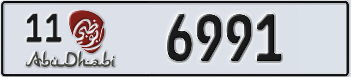 UAE License Plate Abu Dhabi 11 6991