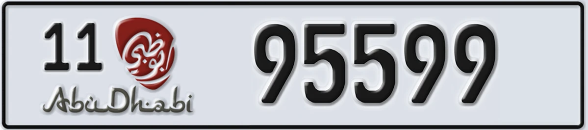 UAE License Plate Abu Dhabi 11 95599