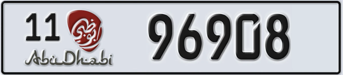 UAE License Plate Abu Dhabi 11 96908