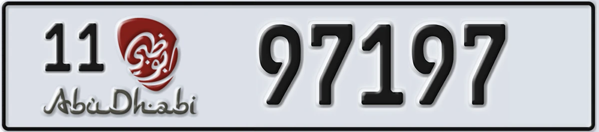 UAE License Plate Abu Dhabi 11 97197