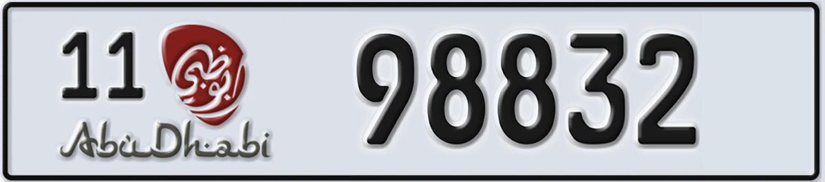 UAE License Plate Abu Dhabi 11 98832