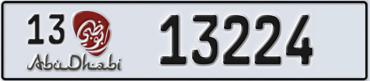 UAE License Plate Abu Dhabi 13 13224