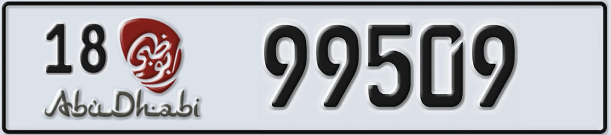 UAE License Plate Abu Dhabi 18 99509