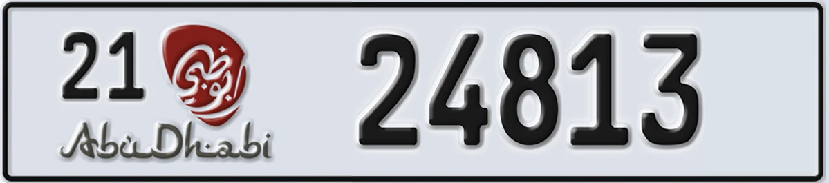 UAE License Plate Abu Dhabi 21 24813
