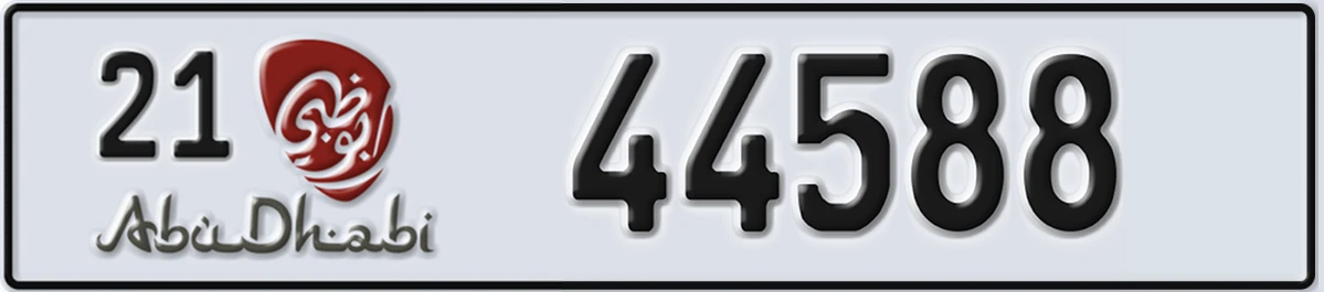 UAE License Plate Abu Dhabi 21 44588