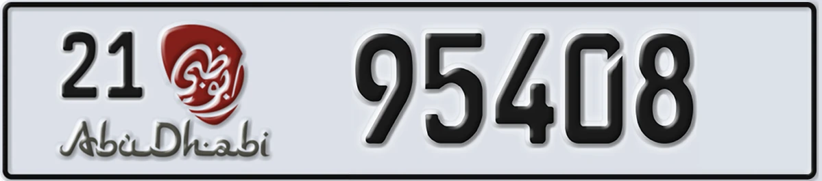 UAE License Plate Abu Dhabi 21 95408