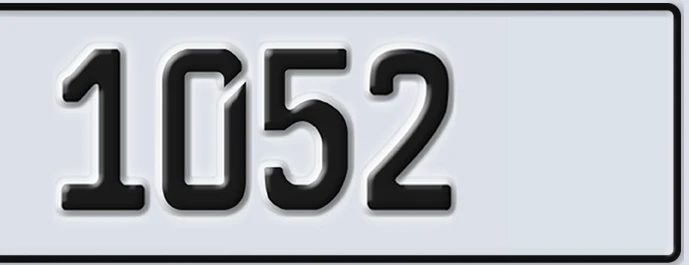 UAE License Plate Abu Dhabi 22 1052