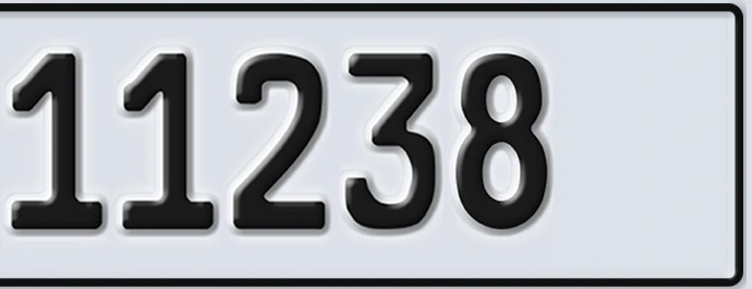UAE License Plate Abu Dhabi 22 11238