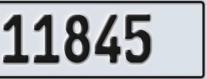 UAE License Plate Abu Dhabi 22 11845