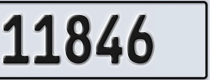 UAE License Plate Abu Dhabi 22 11846