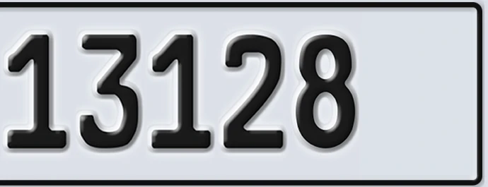 UAE License Plate Abu Dhabi 22 13128