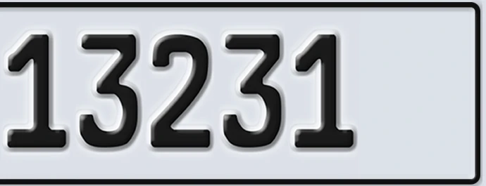 UAE License Plate Abu Dhabi 22 13231