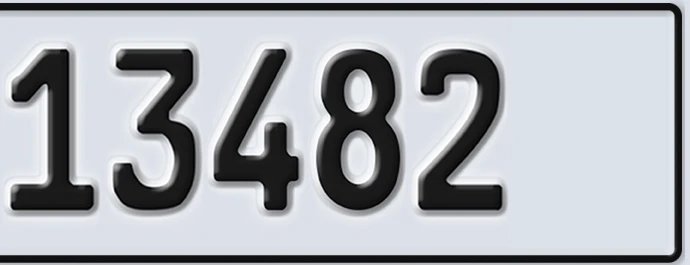UAE License Plate Abu Dhabi 22 13482