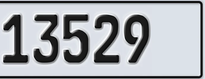 UAE License Plate Abu Dhabi 22 13529