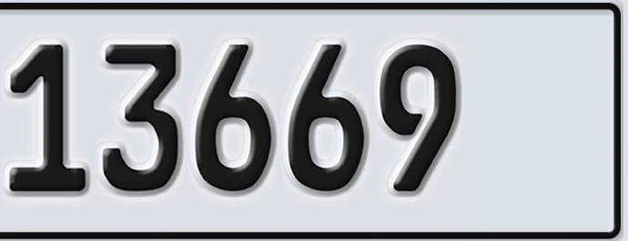 UAE License Plate Abu Dhabi 22 13669