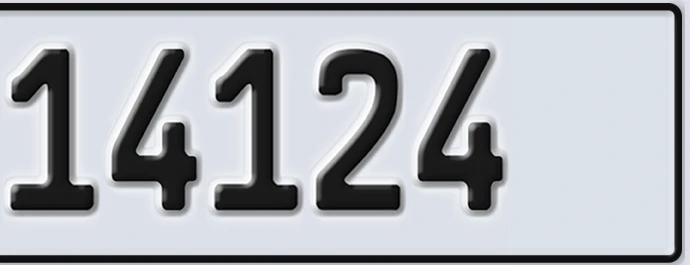 UAE License Plate Abu Dhabi 22 14124