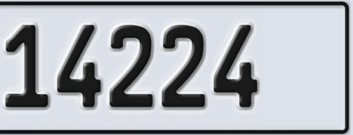 UAE License Plate Abu Dhabi 22 14224