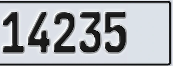 UAE License Plate Abu Dhabi 22 14235