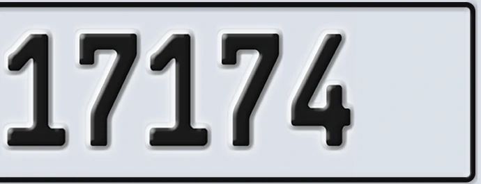 UAE License Plate Abu Dhabi 22 17174