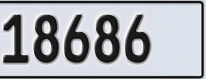 UAE License Plate Abu Dhabi 22 18686