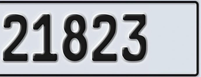 UAE License Plate Abu Dhabi 22 21823