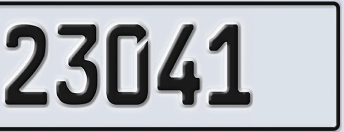 UAE License Plate Abu Dhabi 22 23041