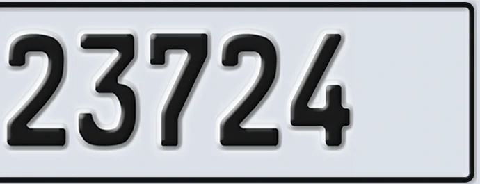 UAE License Plate Abu Dhabi 22 23724