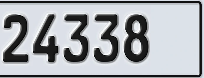 UAE License Plate Abu Dhabi 22 24338