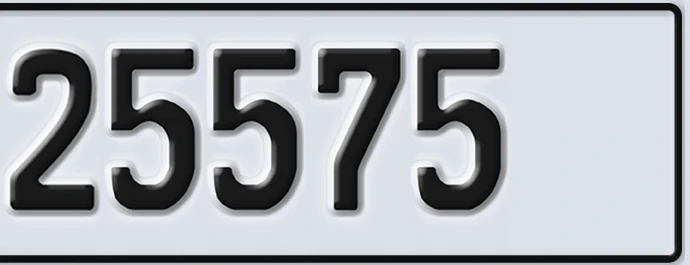 UAE License Plate Abu Dhabi 22 25575