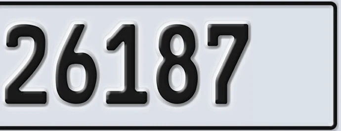 UAE License Plate Abu Dhabi 22 26187