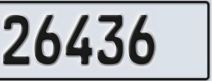 UAE License Plate Abu Dhabi 22 26436
