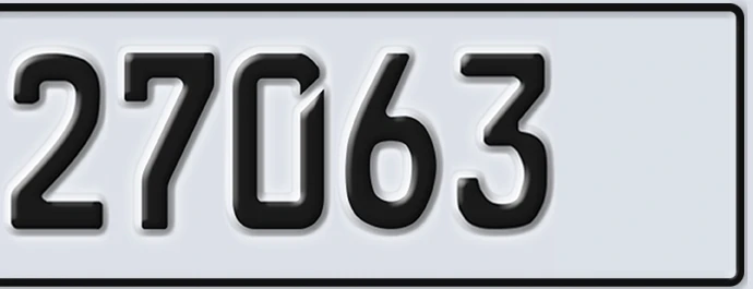 UAE License Plate Abu Dhabi 22 27063