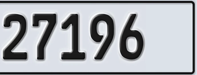 UAE License Plate Abu Dhabi 22 27196