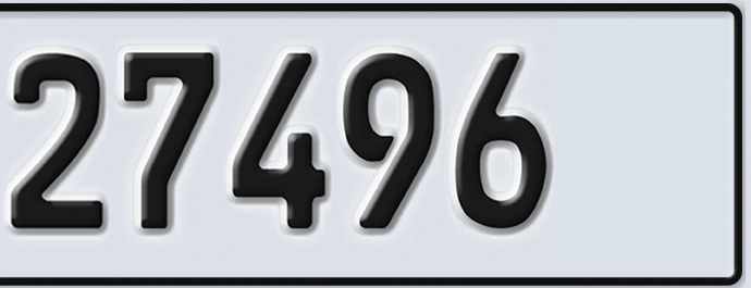 UAE License Plate Abu Dhabi 22 27496