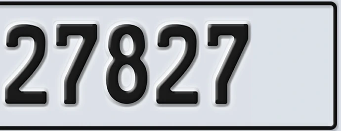 UAE License Plate Abu Dhabi 22 27827