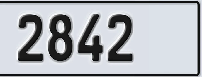 UAE License Plate Abu Dhabi 22 2842