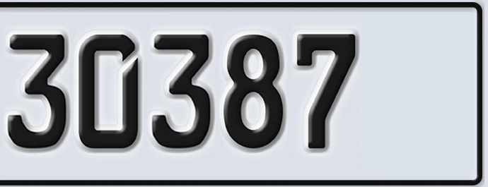 UAE License Plate Abu Dhabi 22 30387